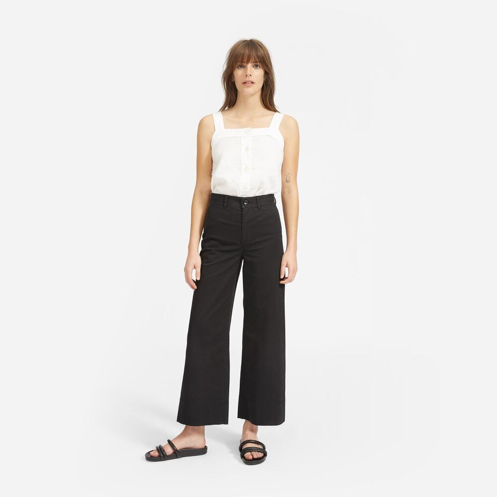 Everlane Black Wide Leg Trousers